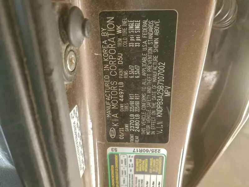 2011 KIA SPORTAGE LX  