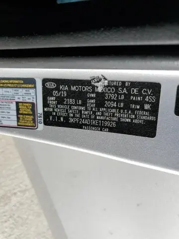 2019 KIA FORTE FE  