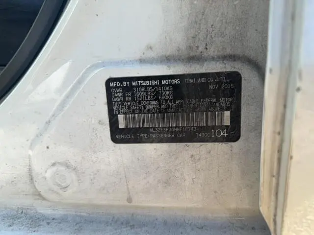 2017 MITSUBISHI MIRAGE G4 ES  