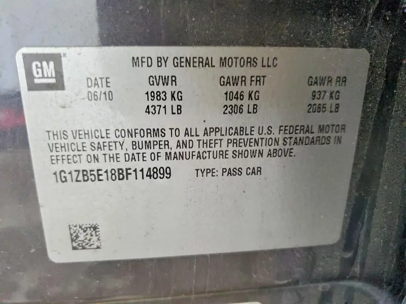 2011 CHEVROLET MALIBU LS  