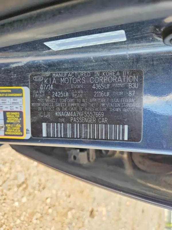 2015 KIA OPTIMA LX  