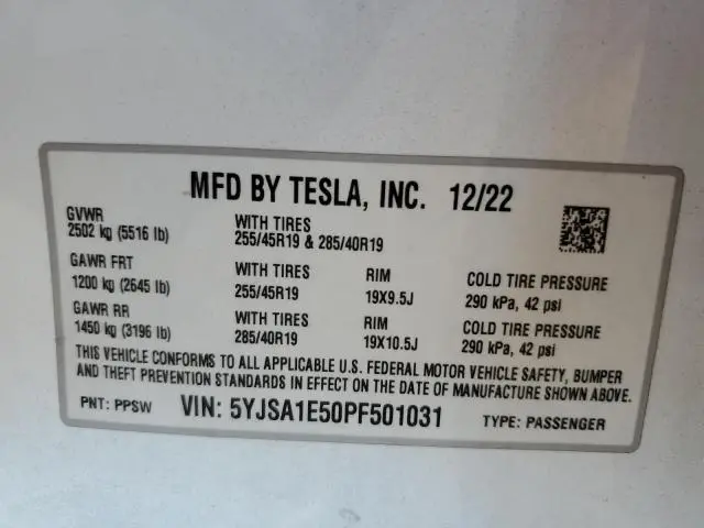 2023 TESLA MODEL S