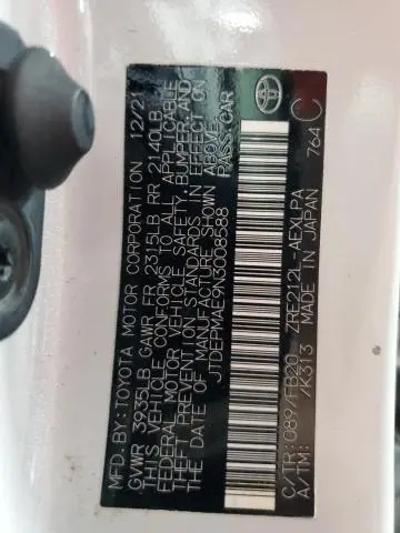 2022 TOYOTA COROLLA LE  