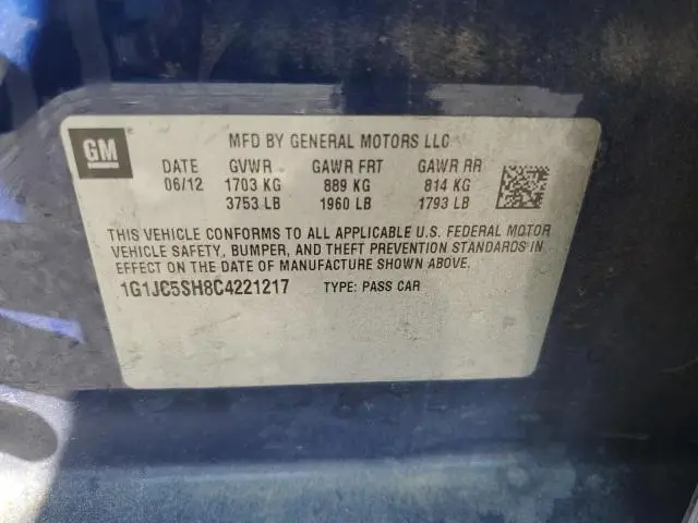 2012 CHEVROLET SONIC LT  