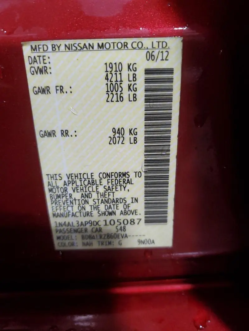 2013 NISSAN ALTIMA 2.5  