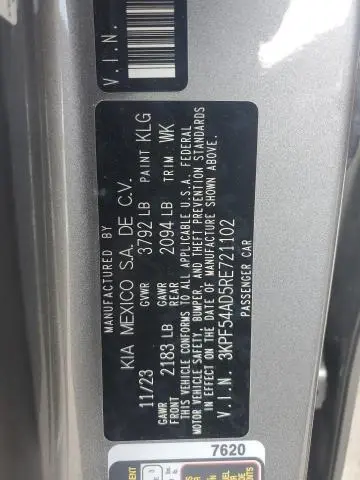 2024 KIA FORTE GT LINE  