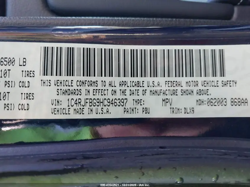 2017 JEEP GRAND CHEROKEE LIMITED 4X4