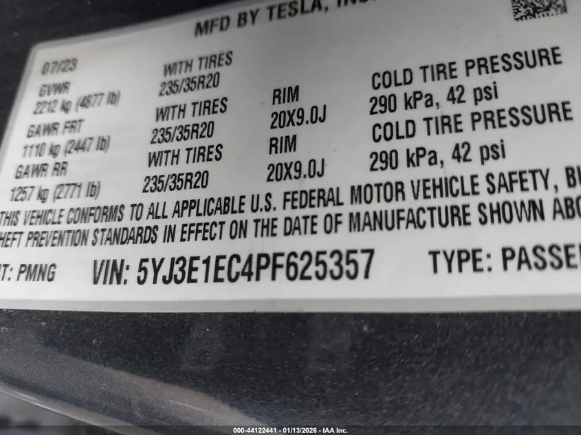 2023 TESLA MODEL 3 PERFORMANCE DUAL MOTOR ALL-WHEEL DRIVE