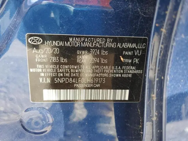 2020 HYUNDAI ELANTRA SEL  