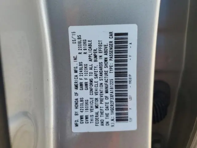 2015 HONDA ACCORD LX  