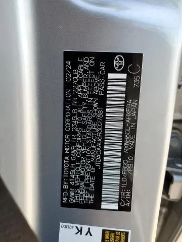 2024 TOYOTA PRIUS LE  