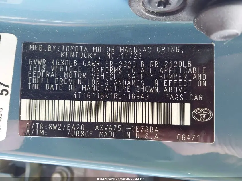 2024 TOYOTA CAMRY SE