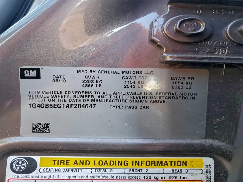 2010 BUICK LACROSSE CX  