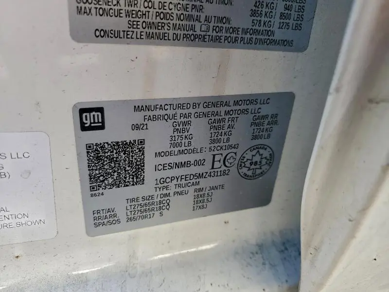 2021 CHEVROLET SILVERADO K1500 LT TRAIL BOSS  