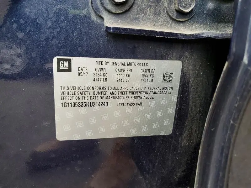 2017 CHEVROLET IMPALA LT  