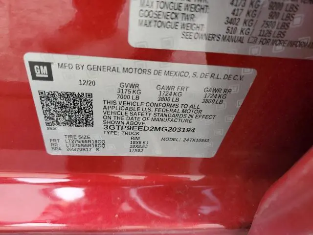 2021 GMC SIERRA K1500 AT4  