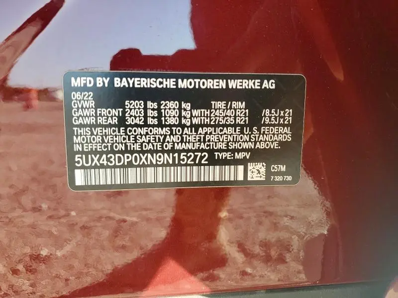 2022 BMW X3 SDRIVE30I  