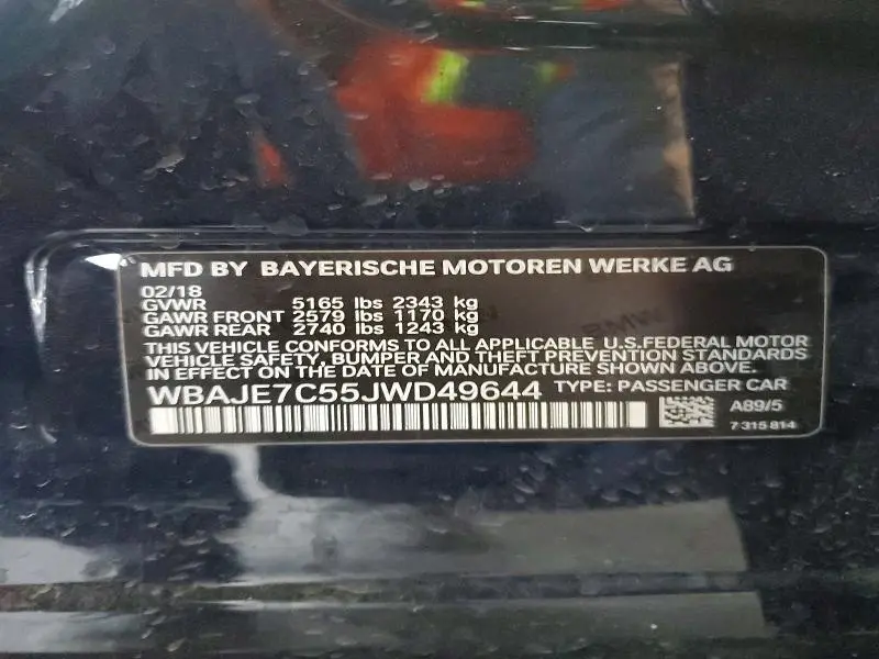 2018 BMW 540 XI  