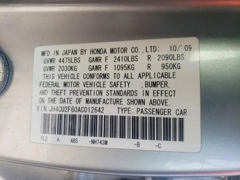 2010 ACURA TSX   