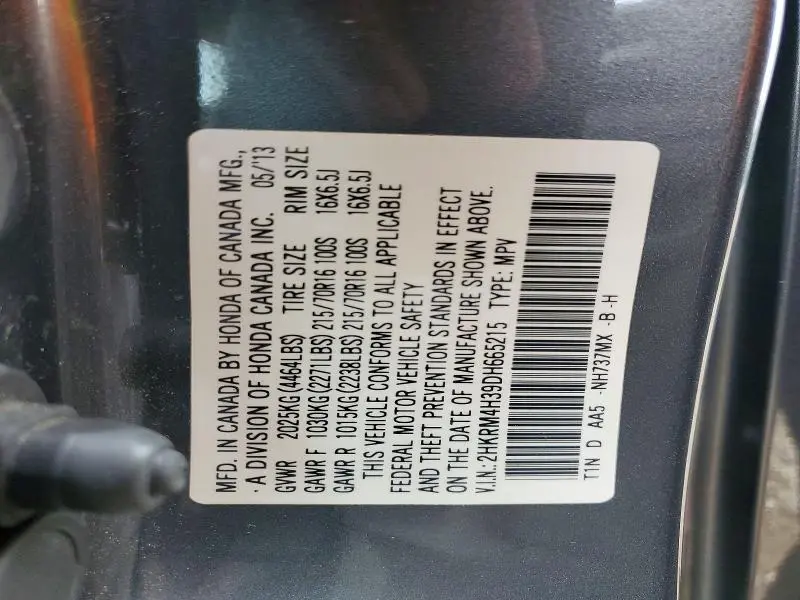2013 HONDA CR-V LX  
