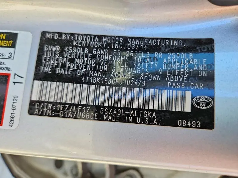 2014 TOYOTA AVALON XLE PREMIUM  