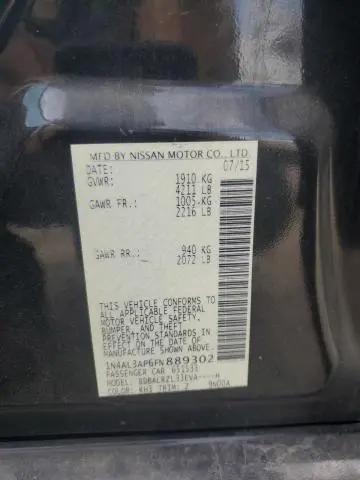 2015 NISSAN ALTIMA 2.5  