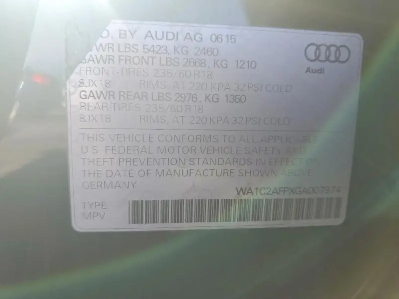 2016 AUDI Q5 PREMIUM  