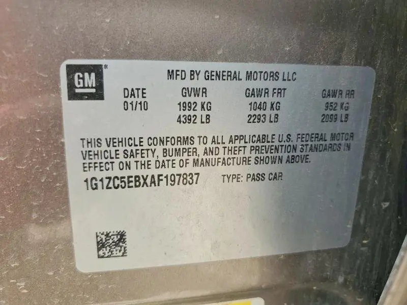 2010 CHEVROLET MALIBU 1LT  