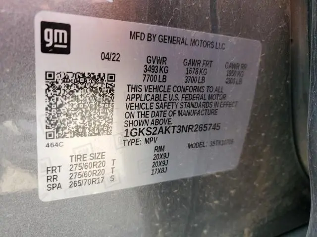 2022 GMC YUKON SLE  