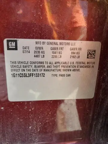 2015 CHEVROLET MALIBU 1LT  