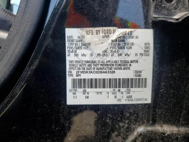 2013 FORD EDGE LIMITED  