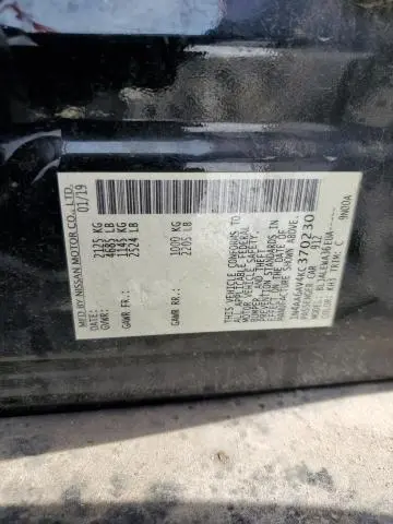2019 NISSAN MAXIMA S  