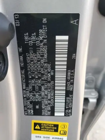 2013 TOYOTA HIGHLANDER BASE  