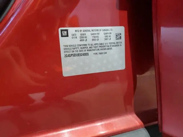 2014 BUICK REGAL PREMIUM  