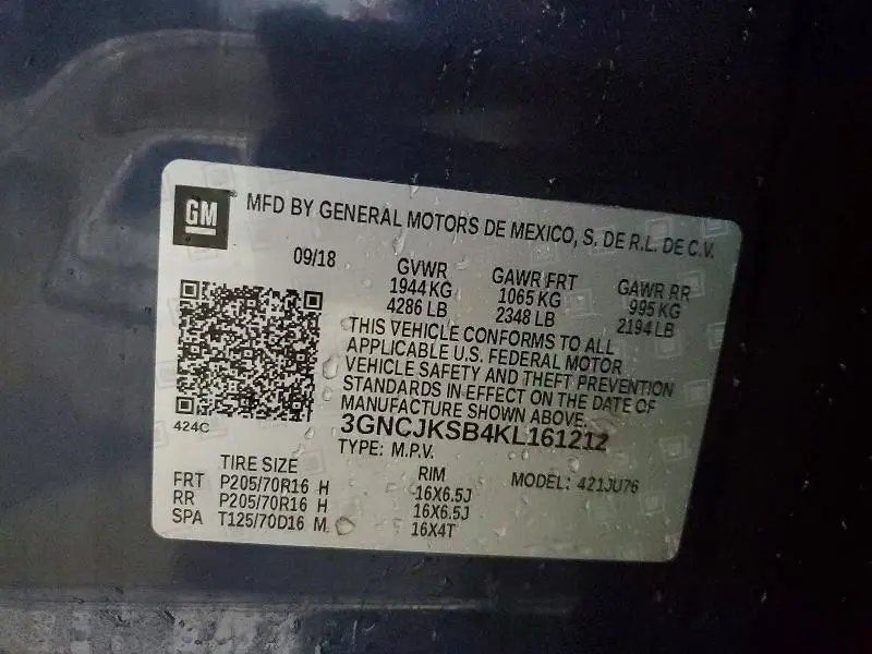 2019 CHEVROLET TRAX LS  