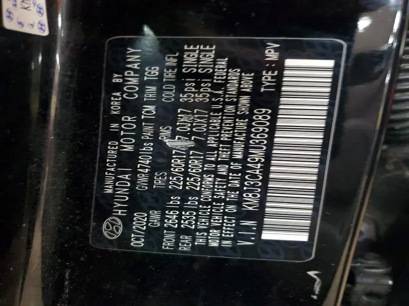 2021 HYUNDAI TUCSON VALUE  