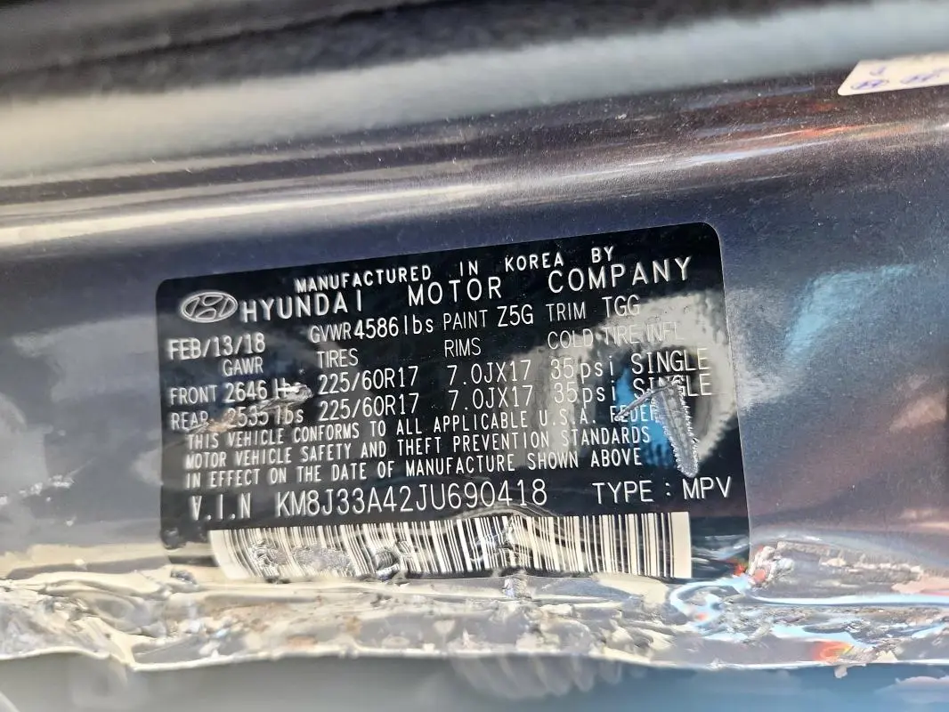 2018 HYUNDAI TUCSON SEL  