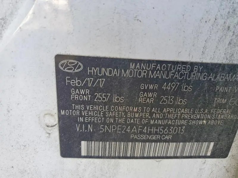 2017 HYUNDAI SONATA BASE  