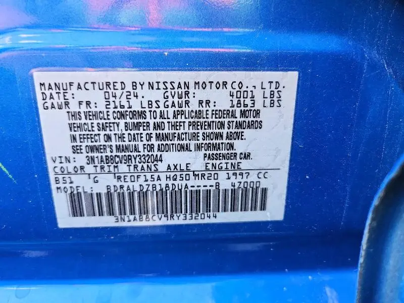 2024 NISSAN SENTRA SV  