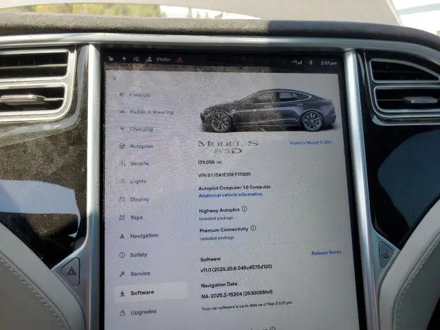 2015 TESLA MODEL S   