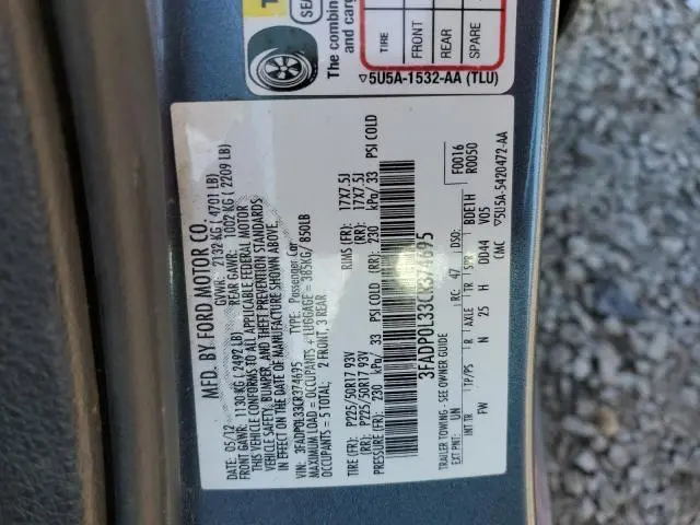 2012 FORD FUSION HYBRID  