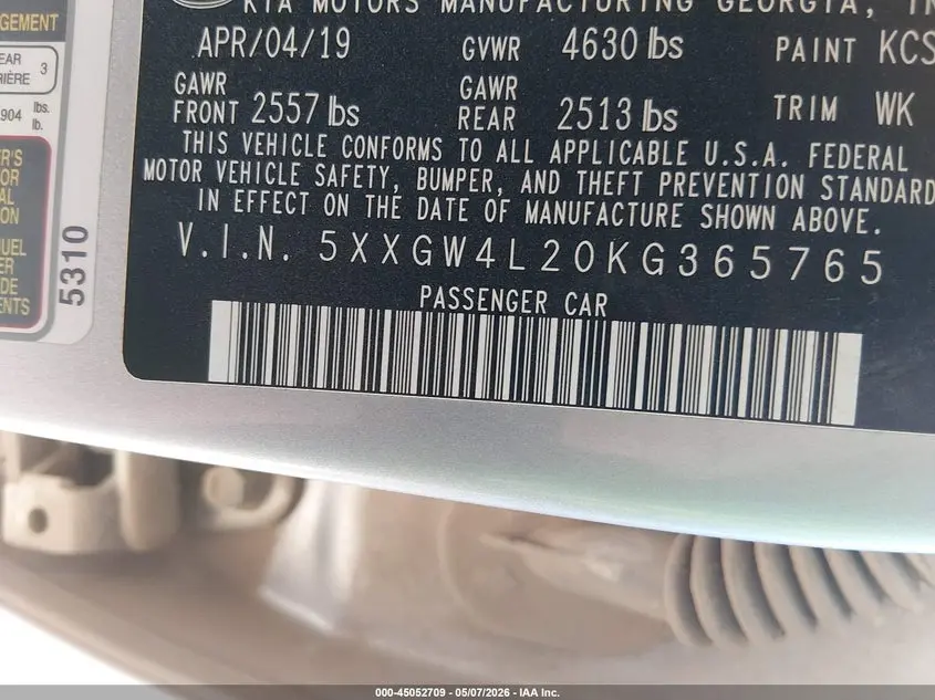 2019 KIA OPTIMA SX TURBO