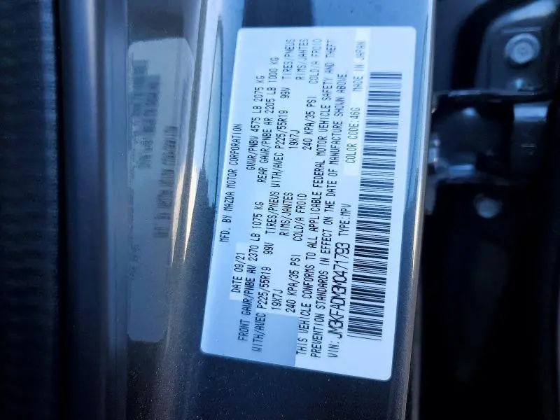 2021 MAZDA CX-5 GRAND TOURING  
