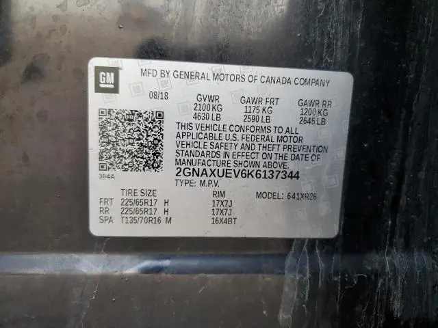 2019 CHEVROLET EQUINOX LT  
