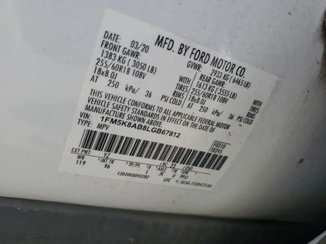 2020 FORD EXPLORER POLICE INTERCEPTOR  