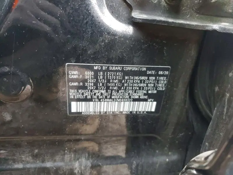 2021 SUBARU ASCENT LIMITED  