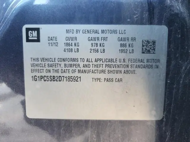 2013 CHEVROLET CRUZE LT  