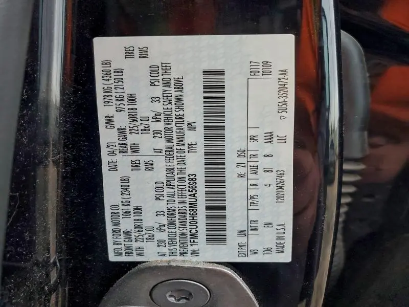 2021 FORD ESCAPE SEL  