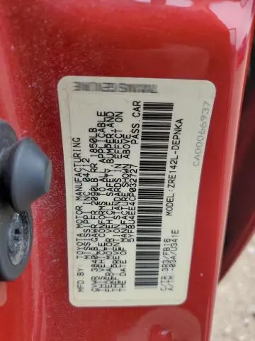 2012 TOYOTA COROLLA BASE  