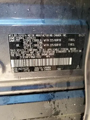 2021 TOYOTA RAV4 XSE  